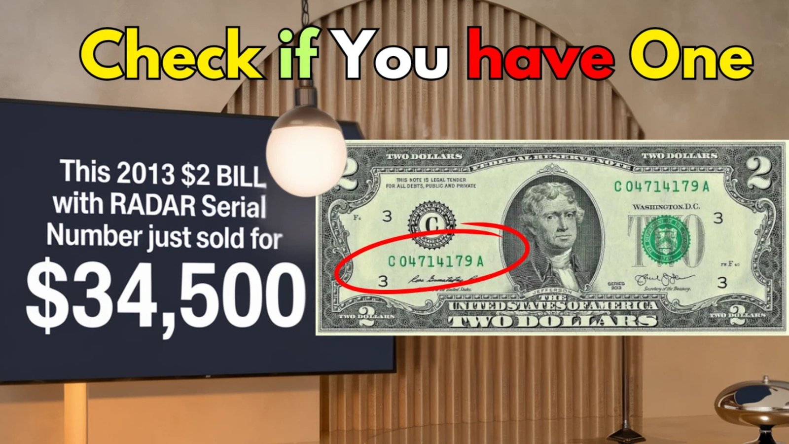 This 2013 $2 Bill With Radar Serial Number Just Sold for $34,500 — Look for These Clues